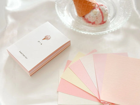 Kamiterior Memoterior Ice Cream Memo Pad - Peach