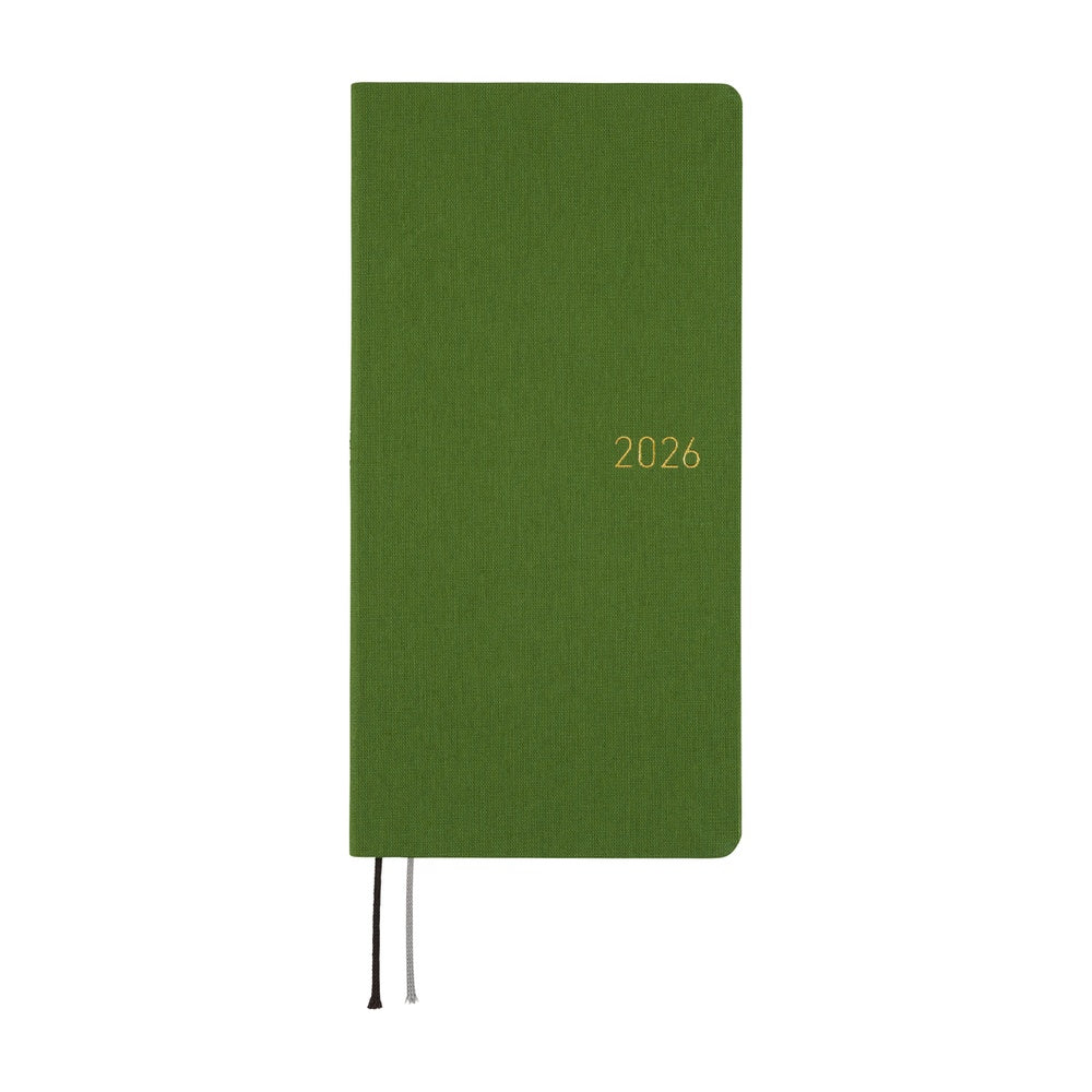 Hobonichi 2026 Spring Weeks Colors: Antique Green [JPN/Tall & Slim/April Start]