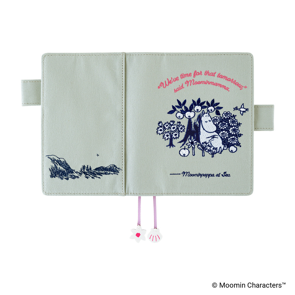Hobonichi Techo 2027 Original Cover - Moomin: My Yard (Pale Mint)