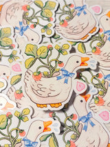 This is a glossy vinyl die-cut paper sticker, illustrated and made in-house by me. It's waterproof and ideal for decorating hard surfaces like laptops, water bottles, and phone cases, adding a cute touch to your belongings.

Material: premium glossy waterproof vinyl