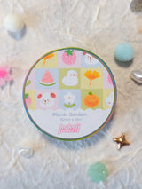 Add a touch of sweetness to your crafts with our Picnic Garden washi tape! Perfect for journaling, scrapbooking, decorating, and more, its soft, whimsical design brings gentle charm to every project!