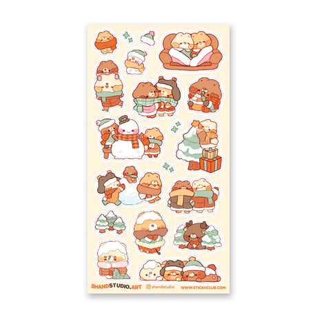 They're building snowmen, gliding on ice skates, snuggling under blankets, and sharing all the wonder and joy of the season with their besties. What could be sweeter?