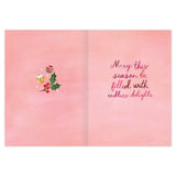 Inside verse: May this season be filled with endless delights

• Size: A6, 4.6" x 6.4"
• Pre-priced
• Paired with a Brown Kraft envelope
• Printed in the USA on high-quality recycled post-consumer waste paper

About The Artist: Katie Daisy was raised by the birds and warm breezes of small-town Lindenwood, Illinois, brought up among the wildflowers with roots planted deeply in the natural world. Working in watercolor and acrylic paint, Katie strives to capture the magic and beauty of a life lived in harmony 