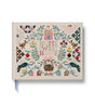 A one-of-a-kind keepsake, our embroidered guest book is a large, hardcover journal with 144 interior pages, half lined and half blank so guests can write a note, add a sketch, or paste a photo. The cover is wrapped in book cloth and embroidered. A grosgrain ribbon bookmark saves your place.

DETAILS
- Book cloth cover with 100gsm ivory uncoated paper
- Natural white text paper
- Embroidery on front cover
- Grosgrain ribbon bookmark
- 144 lined and blank pages
- Lay-flat finding
- Acid free paper
- 10.25" W 