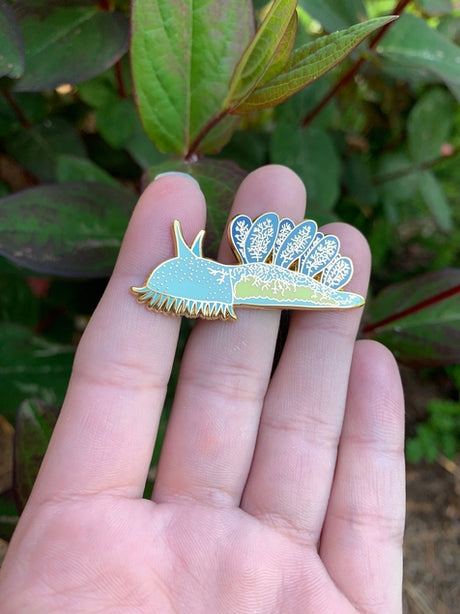 Hooded Nudibranch Enamel Pin