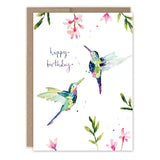 Hummingbirds Birthday Card

Inside verse: Sweet wishes for a delightful birthday

• Size: A6, 4.6" x 6.4"
• Illustrated by Louise Mulgrew
• Paired with a Kraft envelope
• Printed in the USA on high-quality recycled post-consumer waste paper

About The Artist: Working with gouache and watercolor, Louise designs in her tiny studio in Brighton, England, inspired by her love of all animals, and passion for the natural world. Louise was named 2023 Artist of the Year by the USA Greeting Card Association.