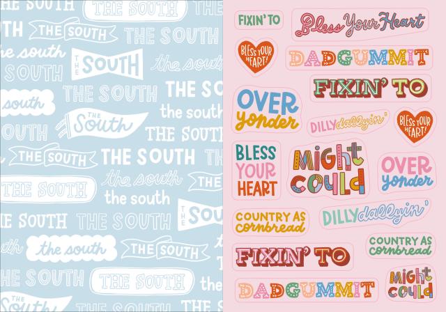 I Love the South Sticker Book
