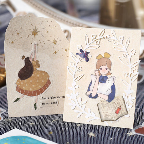 Illustrated Girl Princess Flake Sticker