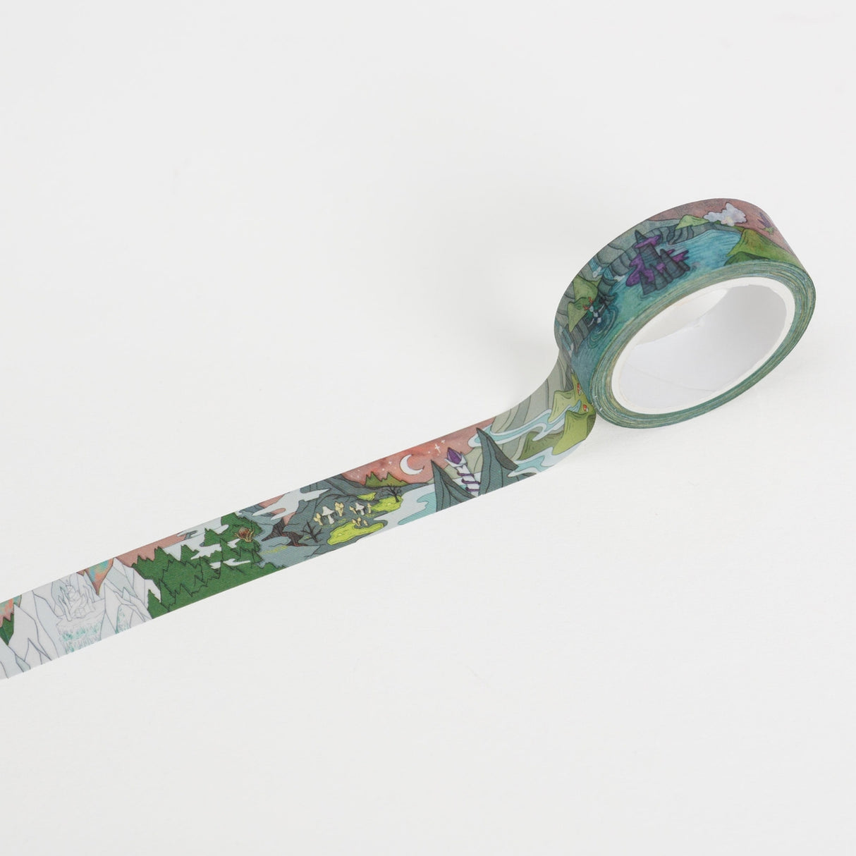 Cinta washi con mapa de fantasía de Feywild 