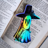 A strange little druid, taken from my original pen and ink artwork and put onto this psychedelic vinyl sticker.