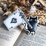 A little sticker based on my friend Simon the black cat, flying his Ace flag, from my original pen and ink artwork.