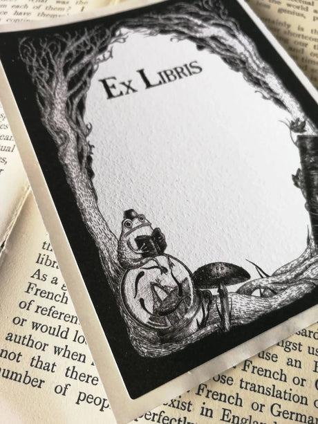 Jon Turner Illustration - Studious Marshtoad Bookplates