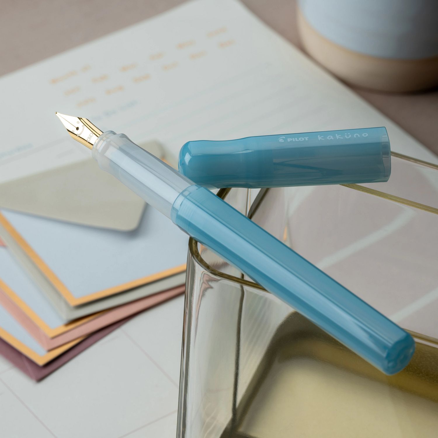 Pilot Kakuno Madoromi Fountain Pen - Light Blue