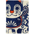 These are retro printed postcards by eraser printmaker Kanae Moriya, who
specializes in Japanese-style motifs, color schemes, patterns, and animal characterization.