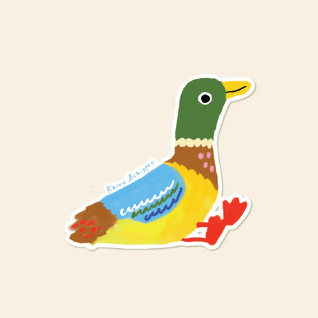 Nature-themed stickers never sit long on a rack — especially when they’re this colorful. Mallard Duck Sticker is a cute duck sticker featuring a vibrant, folk-art–inspired mallard with bold greens, blues, and warm browns that instantly pop in any display.

Made from matte-coated, waterproof vinyl, it’s durable enough for laptops, planners, water bottles, and more. It’s an easy impulse add-on for cat people, best friends, and shoppers looking for a small but meaningful gift.

Measures approximately 3 inches
