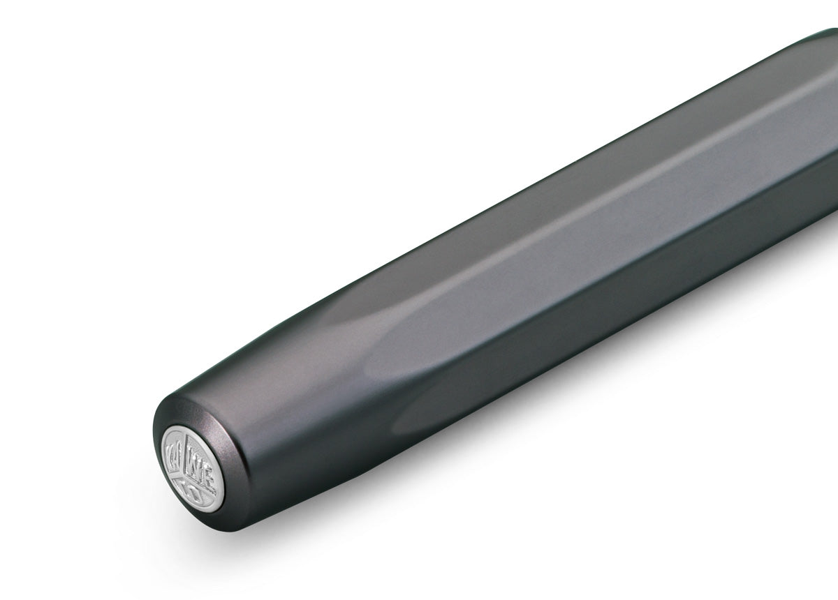 Our AL Sport fountain pen anthracite is a pen to behold. The silky, glossy surface in a warm grey tone has an expressive and noble appeal. It is a perfect accessory for everyday use in the office, daily life, and leisure.

The metallic body is made of high-quality aluminium and grants an unique haptic experience. Its fine surface imparts elegance.

This pocket fountain pen only measures 10.5 cm when closed and is, therefore, a perfect everyday pen. When the cap is attached, the pen grows to a standard size 