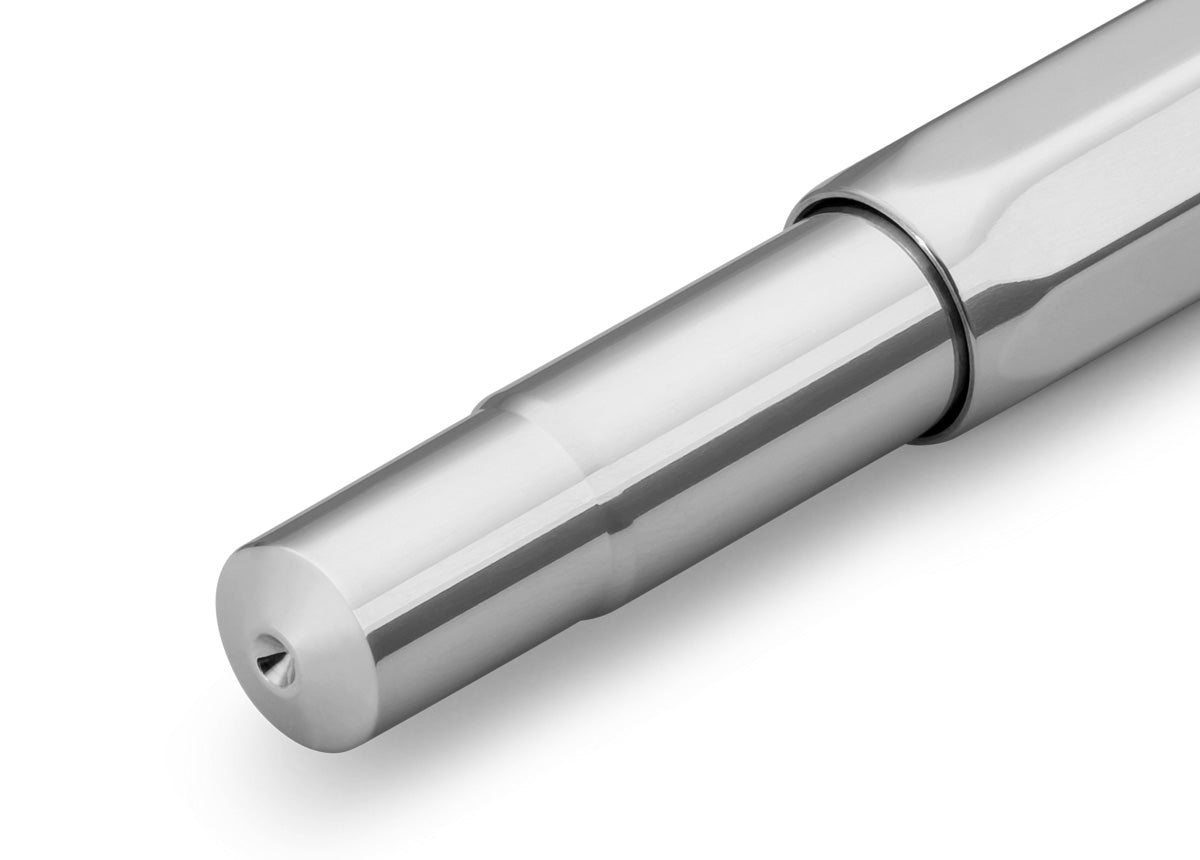 Thanks to the untreated aluminium, the AL Sport fountain pen Raw quickly develops an individual patina. The metallic body is made of high-quality aluminium and grants an unique haptic experience. Its fine surface imparts elegance.

This pocket-sized fountain pen only measures 10.5 cm when closed and is, therefore, a perfect everyday pen. When the cap is attached, the pen grows to a standard size of 13 cm. Thanks to its light weight and small size, it’s a great pen for on the go.

You can individualize your 