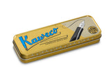 Luxurious roller ball in nostalgia design made of high-grade acrylic with elegant elements.

The decorative elements and proportions are based on those of the golden 1920s. This treasure of the German heyday of art, culture and science has been preserved in detail. The Gel Roller allows effortless writing and an exceptionally writing experience.

The roller ball consists of more than 15 individual parts. The pen lining is made of deep black acrylic (PMMA) and polished and assembled by hand.

The Kaweco DIA2