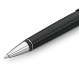 Kaweco DIA2 Twist Ballpoint Pen - Chrome

The shapes, decorative elements and proportions, which could have come from the 20s, have been preserved in detail. The function of the twist ballpoint pen is one of the technical achievements of our time.

The ballpoint pen consists of over 15 individual parts. The pen cover is made of deep black acrylic (PMMA) and polished and assembled by hand.

Kaweco offers blue and black G2 quality refills in line widths of 0.8 mm, 1.0 mm and 1.4 mm for this model.