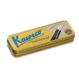 Kaweco DIA2 Twist Ballpoint Pen - Chrome

The shapes, decorative elements and proportions, which could have come from the 20s, have been preserved in detail. The function of the twist ballpoint pen is one of the technical achievements of our time.

The ballpoint pen consists of over 15 individual parts. The pen cover is made of deep black acrylic (PMMA) and polished and assembled by hand.

Kaweco offers blue and black G2 quality refills in line widths of 0.8 mm, 1.0 mm and 1.4 mm for this model.