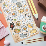 Study sessions are a little more fun with @papermilio’s fluffy friends around! Some are busy reading and studying, while others are packing up supplies, checking their screens, or simply taking a well-deserved breather. This sheet proves that hitting the books is always better with a feline friend nearby.

Art by: @papermilio


One sticker sheet is included.
Top Coating: None
Adhesive Layer: Paper
Backing Layer: Clear PET
Size: 6.69"x3.54"
Weight-0.03oz