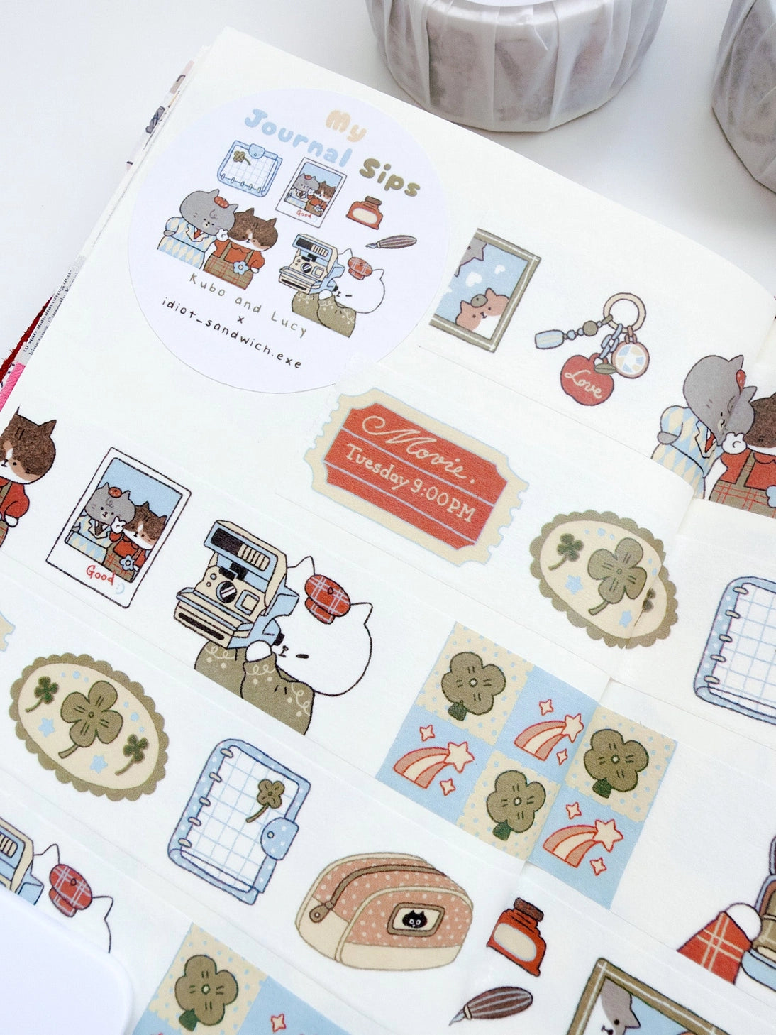Kuboandlucy X Idiot Sandwich My Journal Sips V.2 (Polaroid) Washi Tape

20mm Japanese Washi Tape
Exclusive collaboration with Idiot Sandwich
Perfect for all planners, journals or add a little personality to your letters or gift wrapping