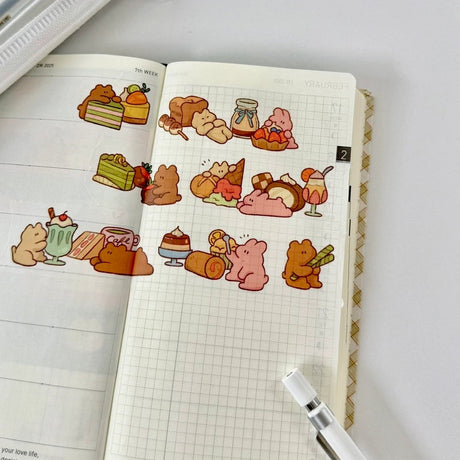 A thick 30mm washi tape to deco with~!

Cut them in sections or individually to use like “stickers” :)
