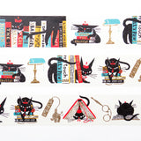 Robin-chan, the black cat, seems to be at a stylish bookstore this time.&nbsp;The fine foil stamping on book spines and antique furniture is very beautiful. Cut short to use as stickers, or as a pop point in wrapping or decoration.


✨ Product Features

Gold foil stamping for a subtle, elegant shine
Perfect for decorating planners, journals, cards, gifts, and scrapbooks
High‑quality Cozyca Products washi tape
Size: 20 mm × 5 m