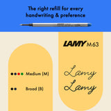 Light, lighter, LAMY AL-star: the writing classic made of resistant aluminium masters all challenges of everyday life in style. The transparent grip lies comfortably in the hand and, with an unobstructed view of the ink duct, turns the functional into a visual highlight. The series is ever inspiring with new special editions in current trendy colours and is thus an inspiring must-have in any pencil case.

Lightweight rollerball pen with ergonomic grip made of high-quality transparent plastic.

Distinctive m