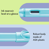 LAMY Safari Fountain Pen - Aquasky

Fountain pen, icon, global success: the LAMY safari has been a beloved classic since its introduction in the 1980s and enjoys a cult status untypical for a writing instrument. Countless colours and ever-changing special editions make hearts beat faster - whether for the pencil case or the carefully curated fountain pen collection.

The LAMY safari is more than the sum of its details: it is aesthetic, robust and individual. The distinctive, self-sprung clip keeps the writi
