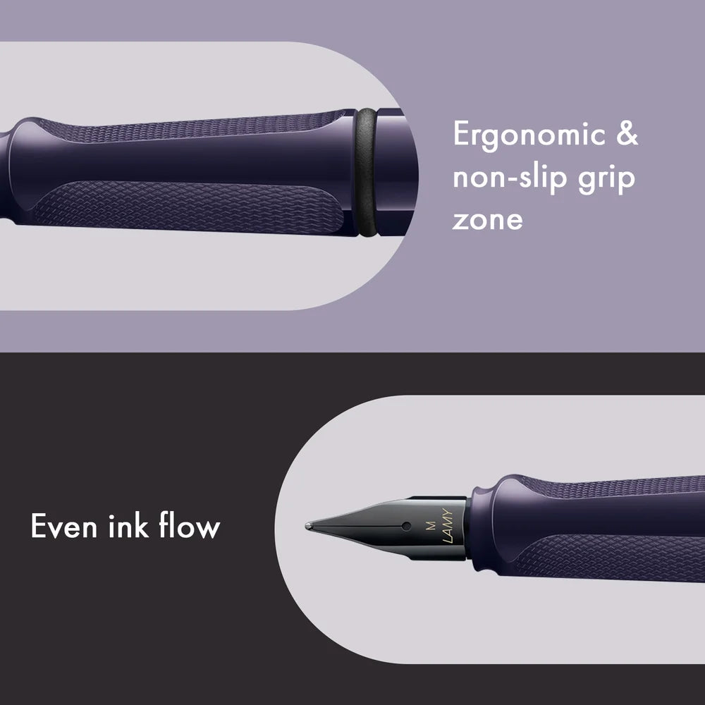 LAMY Special Edition Safari Fountain Pen - Meteora

Fountain pen, icon, global success: the LAMY safari has been a beloved classic since its introduction in the 1980s and enjoys a cult status untypical for a writing instrument. Countless colours and ever-changing special editions make hearts beat faster - whether for the pencil case or the carefully curated fountain pen collection.

The LAMY safari is more than the sum of its details: it is aesthetic, robust and individual. The distinctive, self-sprung clip