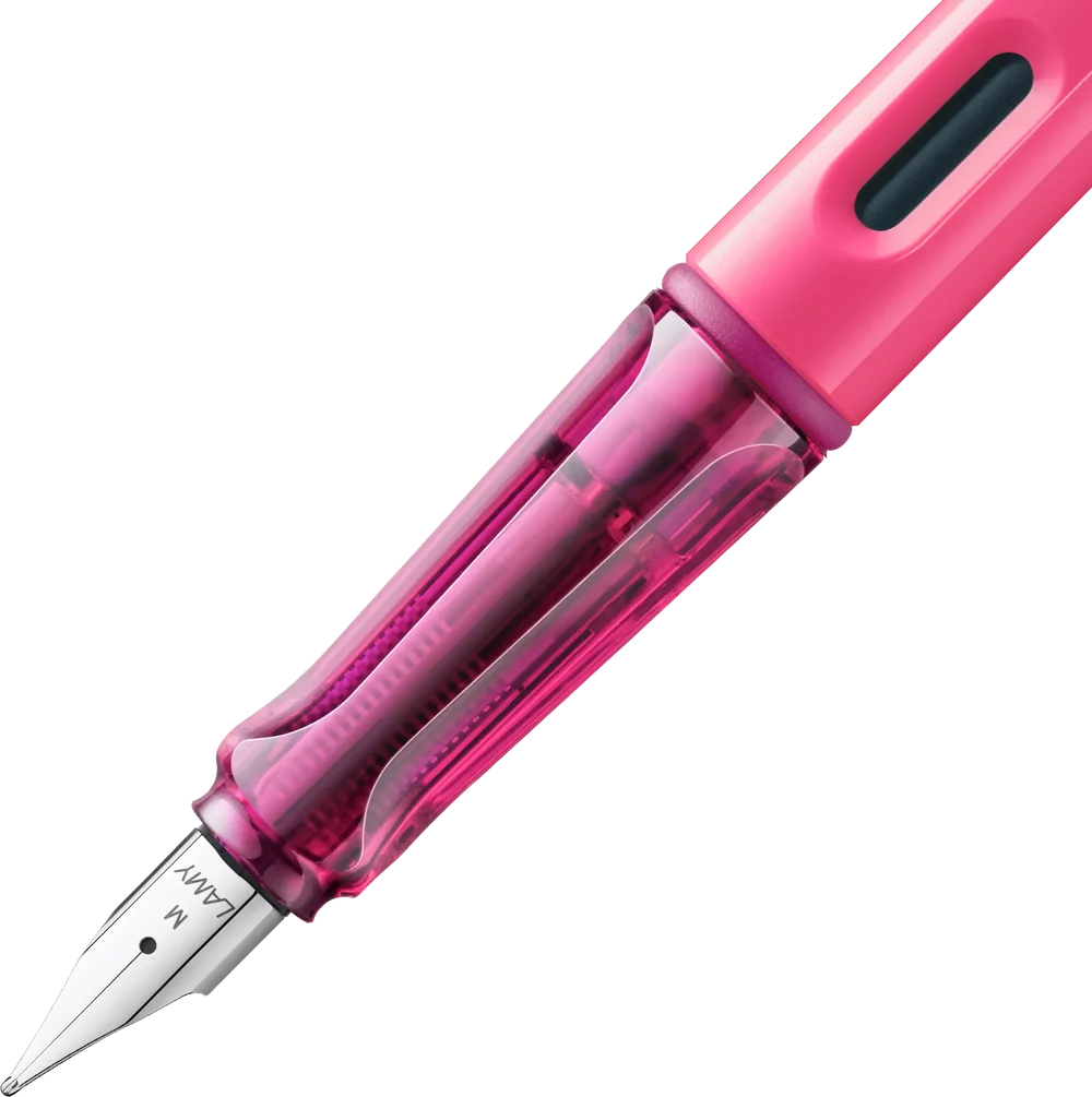 LAMY Special Edition Safari Fountain Pen - Neon Pink

Fountain pen, icon, global success: the LAMY safari has been a beloved classic since its introduction in the 1980s and enjoys a cult status untypical for a writing instrument. Countless colours and ever-changing special editions make hearts beat faster - whether for the pencil case or the carefully curated fountain pen collection.

The LAMY safari is more than the sum of its details: it is aesthetic, robust and individual. The distinctive, self-sprung cl