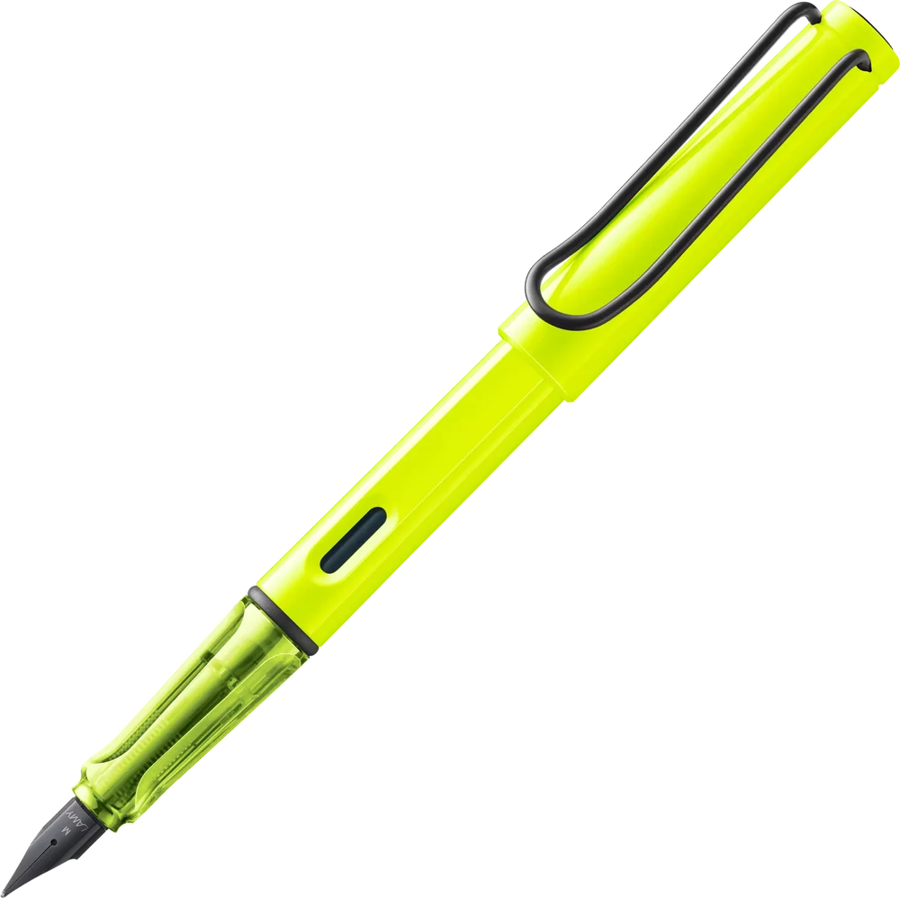 LAMY Special Edition Safari Fountain Pen - Neon Yellow

Fountain pen, icon, global success: the LAMY safari has been a beloved classic since its introduction in the 1980s and enjoys a cult status untypical for a writing instrument. Countless colours and ever-changing special editions make hearts beat faster - whether for the pencil case or the carefully curated fountain pen collection.

The LAMY safari is more than the sum of its details: it is aesthetic, robust and individual. The distinctive, self-sprung 