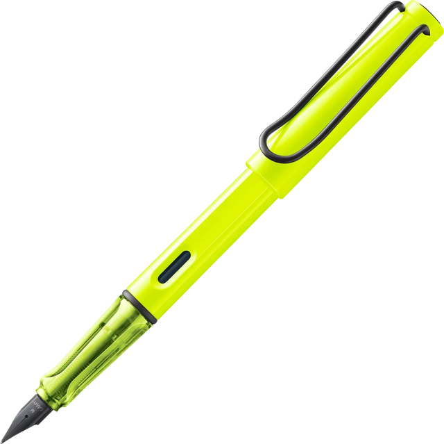 LAMY Special Edition Safari Fountain Pen - Neon Yellow

Fountain pen, icon, global success: the LAMY safari has been a beloved classic since its introduction in the 1980s and enjoys a cult status untypical for a writing instrument. Countless colours and ever-changing special editions make hearts beat faster - whether for the pencil case or the carefully curated fountain pen collection.

The LAMY safari is more than the sum of its details: it is aesthetic, robust and individual. The distinctive, self-sprung 