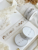 leelajournals - Lace & Roses Brown Washi Tape 30mm