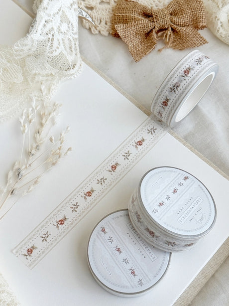leelajournals - Lace & Roses Red Washi Tape 15mm