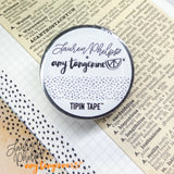 Do you love adding interactive elements to your scrapbook layouts like photos, journaling cards, patterned paper, ephemera, and keepsakes, but want a clean, professional way to attach them without bulky adhesives or visible hinges?

Tip In Tape™ was designed for exactly that.

Tip In Tape™ is a clear matte PET tape created for adding interactive elements to scrapbook pages and paper crafting projects with precision and ease. It allows you to create flip-ups, tip-ins, layered details, and movable elements wh