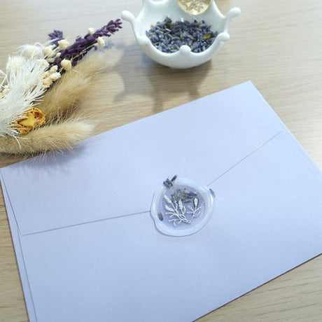 Lavender Flowers Wax Seal Stamp with Handle