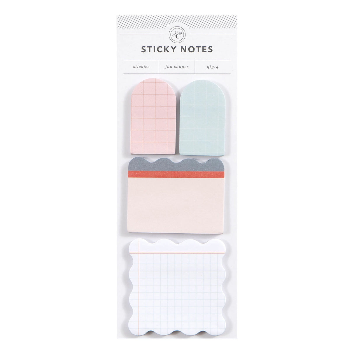 Add some flair to your everyday notes with the Ledger Sticky Notes Set. This 4-pack features fun, functional shapes with vintage-inspired grid and ledger designs, perfect for quick reminders, labeling, or creative journaling. With 25 sheets per pad (100 total), these stickies bring personality and practicality to planners, books, laptops, and desks. Great for teachers, students, bullet journalers, and list-lovers alike. They also make a cute and useful gift for stationery fans or coworkers who love staying 