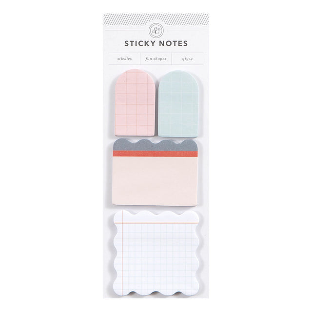 Add some flair to your everyday notes with the Ledger Sticky Notes Set. This 4-pack features fun, functional shapes with vintage-inspired grid and ledger designs, perfect for quick reminders, labeling, or creative journaling. With 25 sheets per pad (100 total), these stickies bring personality and practicality to planners, books, laptops, and desks. Great for teachers, students, bullet journalers, and list-lovers alike. They also make a cute and useful gift for stationery fans or coworkers who love staying 