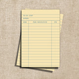 Libreta de notas con lista de tareas pendientes para tarjetas de biblioteca (4 x 6 pulgadas) 