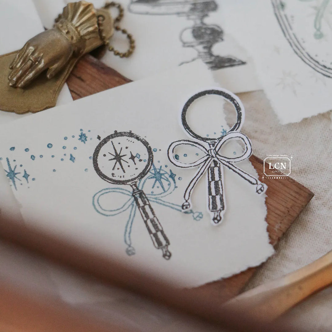 LCN Wooden Stamp - Magnifying Glass Small