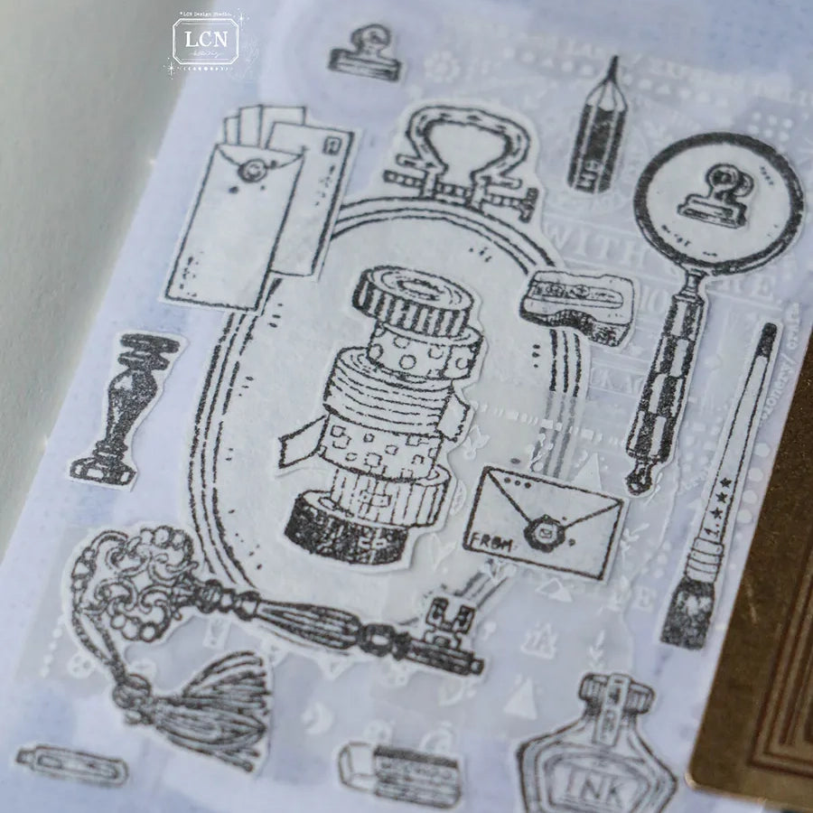 LCN Wooden Stamp - Magnifying Glass Small