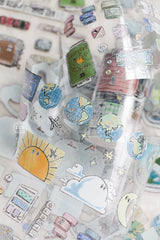 Lin Chia Ning Kiss Cut PET Tape - Travel Essentials

Travel Essentials color UV printing PET tape


Design by LinChiaNing

Made in Taiwan

PET tape.
Width: 5cm / Length: 10m
Loop: 100 cm&nbsp;
Pre-cut
Comes with one (1) roll of tape
Actual color might differ slightly from how it appears on screen due to differences in monitors