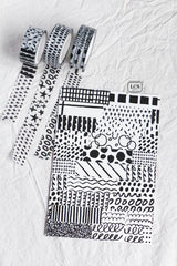 Lin Chia Ning Washi Tape - Hand-Drawn Patterns

This one is super simple -going back to the very beginning of washi tape.&nbsp; No backing paper, no kiss-cuts, just a pure, straightforward tape.&nbsp;


There are 45 different hand- draw doodie lines in total.&nbsp; I wanted it to feel free and effortless---just sticker it however your like.&nbsp; Use it as a background, decoration, or simply layer it on---everything works&nbsp;


Design by LinChiaNing

Made in Taiwan

Washi Tape
Width: 1.5cm / Length: 10m
L