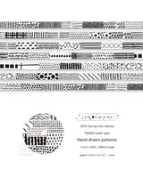 Lin Chia Ning Washi Tape - Hand-Drawn Patterns

This one is super simple -going back to the very beginning of washi tape.&nbsp; No backing paper, no kiss-cuts, just a pure, straightforward tape.&nbsp;


There are 45 different hand- draw doodie lines in total.&nbsp; I wanted it to feel free and effortless---just sticker it however your like.&nbsp; Use it as a background, decoration, or simply layer it on---everything works&nbsp;


Design by LinChiaNing

Made in Taiwan

Washi Tape
Width: 1.5cm / Length: 10m
L