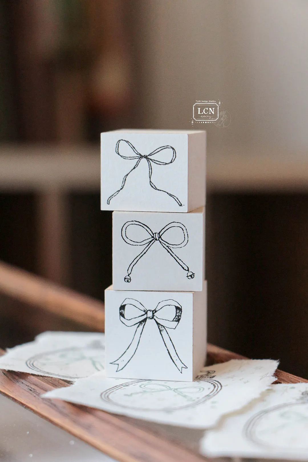 Lin Chia Ning Wooden Stamp - Bow Stamp Set