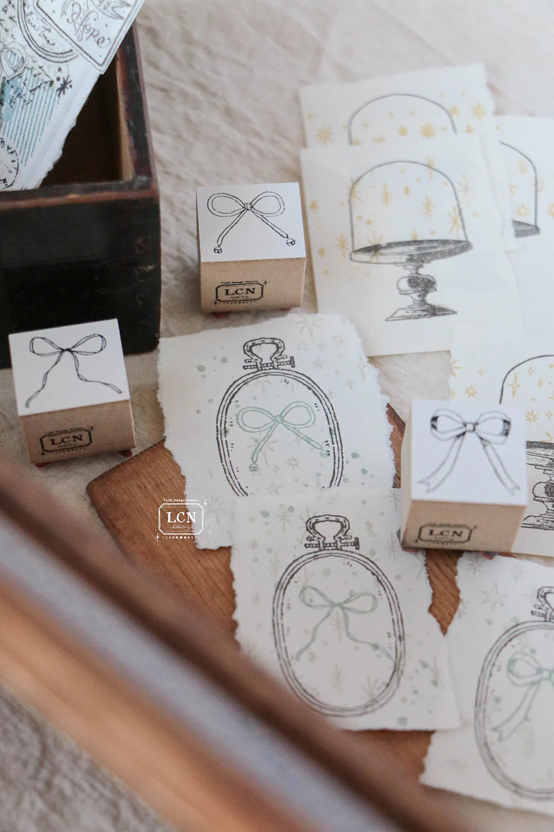 Lin Chia Ning Wooden Stamp - Bow Stamp Set