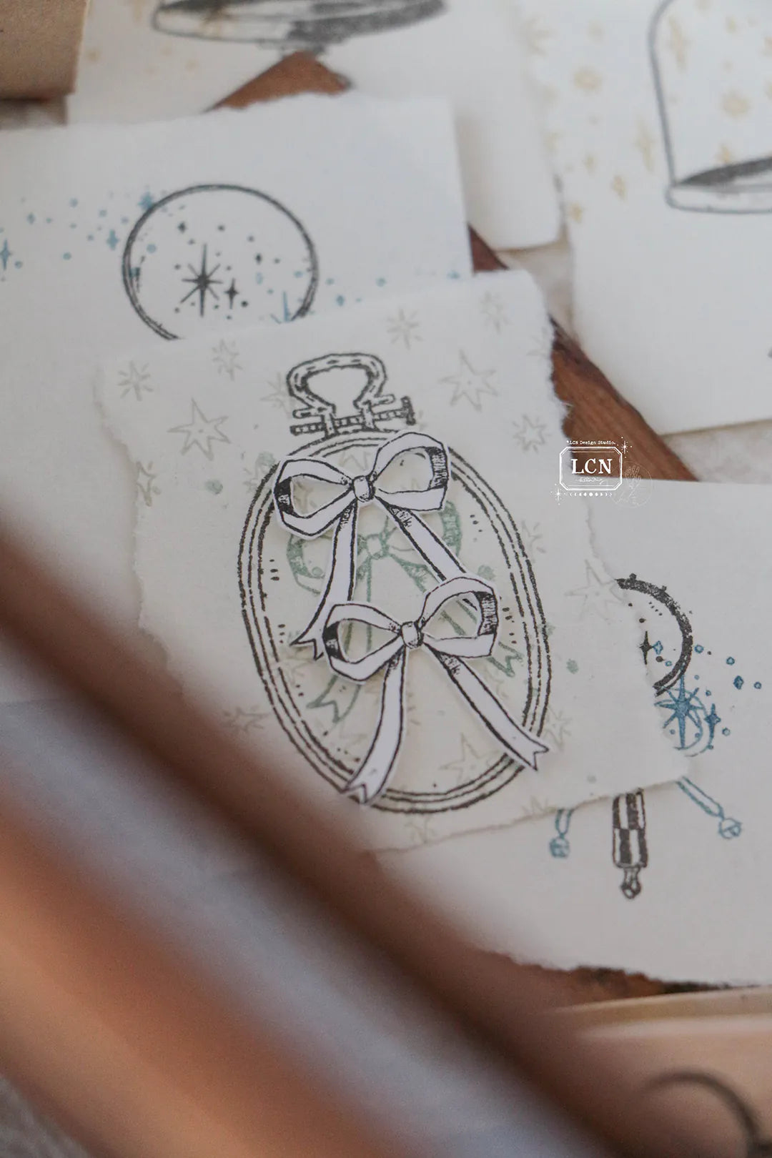Lin Chia Ning Wooden Stamp - Bow Stamp Set