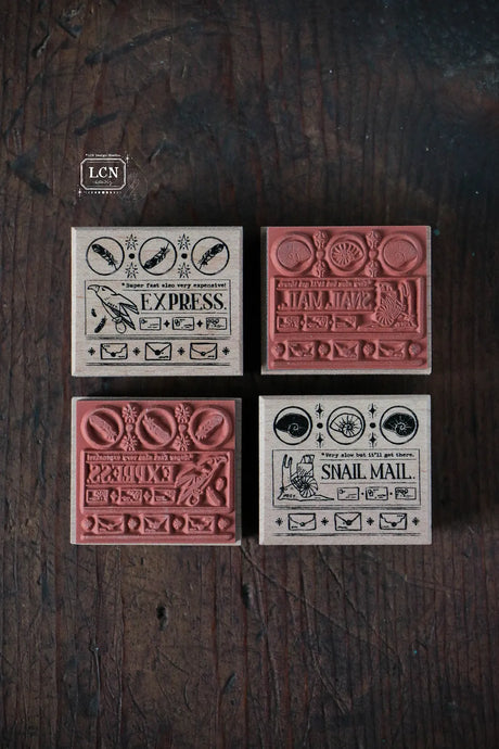 Lin Chia Ning Wooden Stamp - Postal Sign Set 1